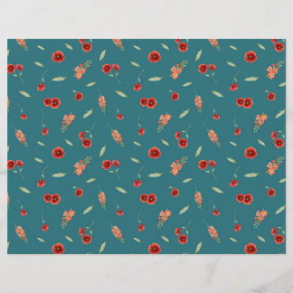 誕生威厳があるフラワーポピーグラジオラス紙シート