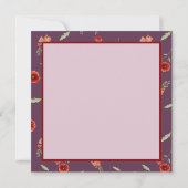 誕生威厳があるフラワーポピーグラジオラス サンキューカード (裏面)