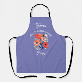 誕生威厳があるフラワー名前をカスタムする エプロン
