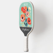 誕生威厳があるフラワー名前をカスタムする ピックルボールラケット (左)