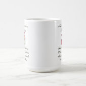 誕生威厳がある月花グラジオラス誕生ギフト コーヒーマグカップ (中央)