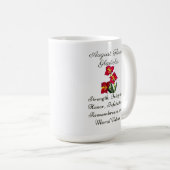 誕生威厳がある月花グラジオラス誕生ギフト コーヒーマグカップ (正面右)