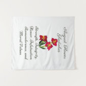 誕生威厳がある月花グラジオラス誕生ギフト タペストリー (正面(横))