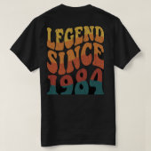 誕生年のレトロビンテージ伝説Tシャツ Tシャツ (デザイン裏面)