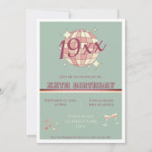 誕生年ヴィンテージ誕生日パーティーの招待 招待状 (正面)