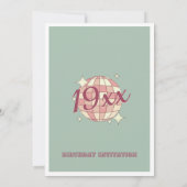 誕生年ヴィンテージ誕生日パーティーの招待 招待状 (裏面)