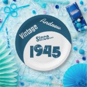 誕生年1945 80番目の誕生日紙プレート ペーパープレート (パーティー)