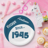 誕生年1945 80番目の誕生日紙プレート ペーパープレート (パーティー)