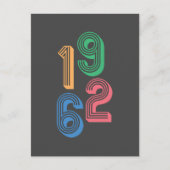 誕生年~1962年 – 60誕生日 ポストカード (正面)