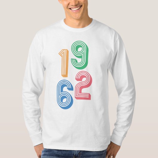 誕生年 – 1962 - 60誕生日ギフト Tシャツ (正面)