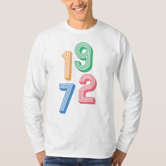 誕生年 – 1972 - 50誕生日Tシャツ Tシャツ (正面)