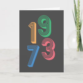 誕生年～1973年 – 50誕生日 ノートカード