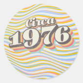 誕生年 - 1976年頃 ラウンドシール (正面)