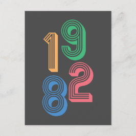 誕生年 – 1982 - 40歳の誕生日 ポストカード