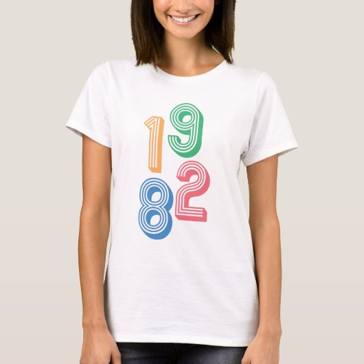 誕生年 – 1982 - 40th Birthday T-Shirt Tシャツ (正面)