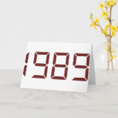 誕生年～1989年 – 誕生日 カード (黄色い花)