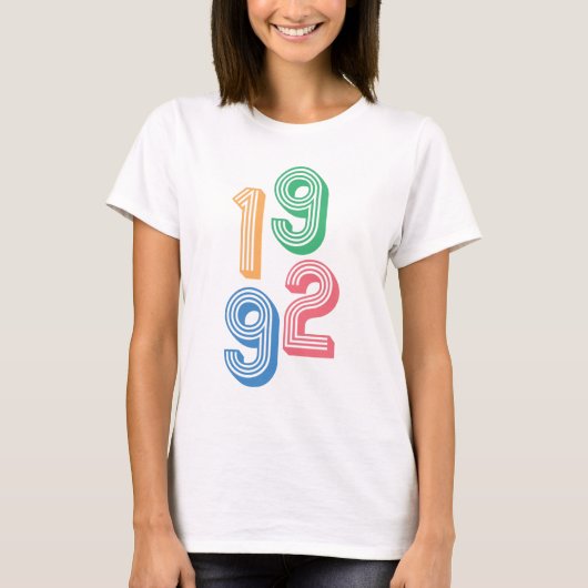 誕生年 – 1992 - 30th Birthday T-Shirt Tシャツ (正面)