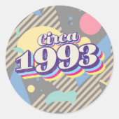 誕生年 - 1993年頃 ラウンドシール (正面)