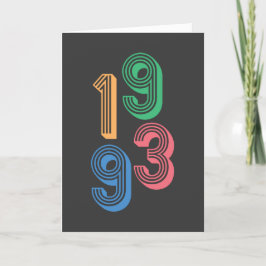 誕生年~1993年 – 30歳の誕生日 サンキューカード
