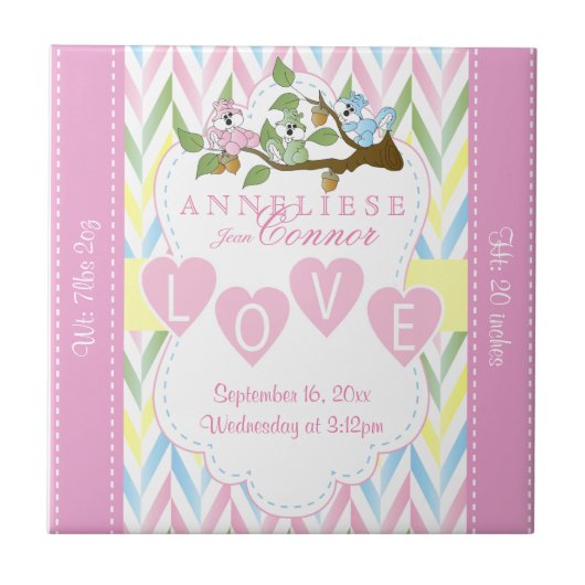 誕生情報 – パステルベビーリス タイル (正面)