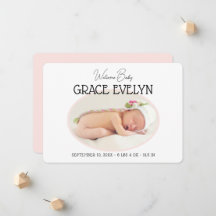 誕生新生児シンプルフォトフラット