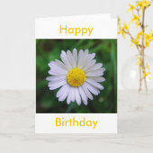 誕生日あいさつかわいらしカード白花 カード (黄色い花)