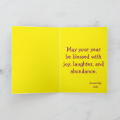 誕生日あいさつアフリカの少女 シーズンカード (内部)