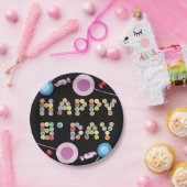 誕生日あいさつキャンドル ペーパープレート (パーティー)