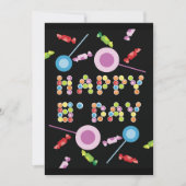 誕生日あいさつキャンドル 招待状 (正面)