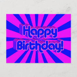 誕生日あいさつレトロスタイル ポストカード