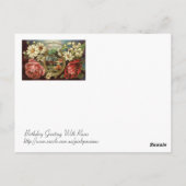 誕生日あいさつ文バラ ポストカード (裏面)