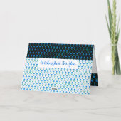 誕生日あいさつ文水玉模様 カード (裏面)