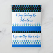 誕生日あいさつ文水玉模様 カード (内部)