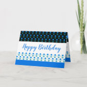 誕生日あいさつ文水玉模様 カード (正面)