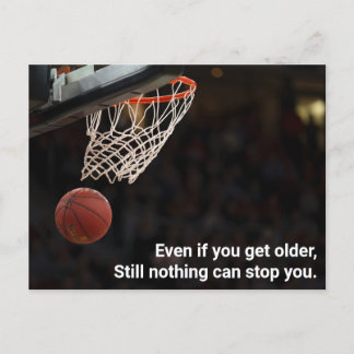 誕生日あいさつ葉書:バスケットボールの恋人 ポストカード