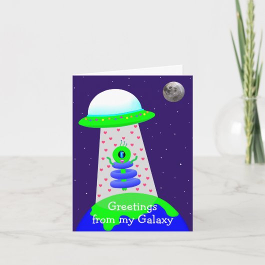 誕生日あいさつ銀河系エイリアンカード(Jo Images) カード (正面)