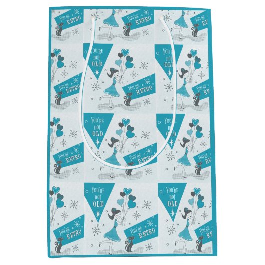 誕生日あなたは未古レトロ ミディアムペーパーバッグ (正面)