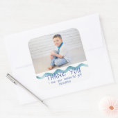 誕生日ありがとうキッズフォトステッカーボーイ スクエアシール (封筒)