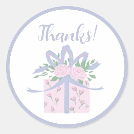 誕生日ありがとうステッカー – 毎日はギフト ラウンドシール (正面)