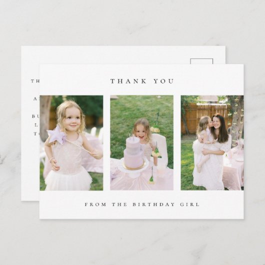 誕生日ありがとう写真ポストカード ポストカード (正面/裏面)