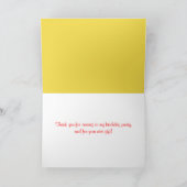 誕生日ありがとう水玉模様バルーン カード (内部)