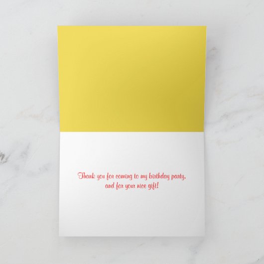 誕生日ありがとう水玉模様バルーン カード (内部)