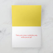 誕生日ありがとう水玉模様バルーン カード (内部)