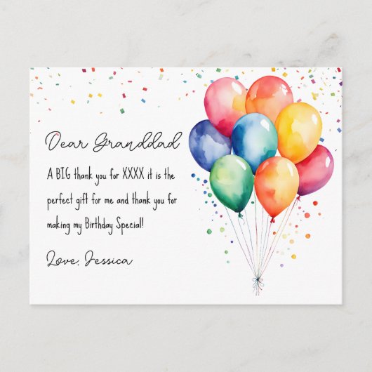 誕生日ありがとう ポストカード (正面)