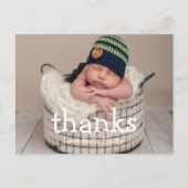 誕生日ありがとう |写真感謝していはがき ポストカード (正面)