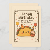 誕生日いけなカードおもしろいBday Card for Him 招待状 (正面/裏面)