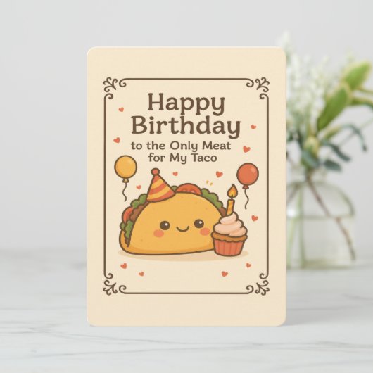 誕生日いけなカードおもしろいBday Card for Him 招待状 (スタンド正面)
