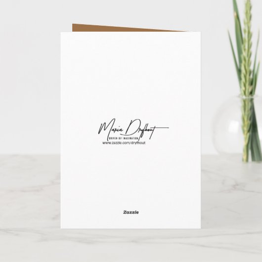 誕生日おばあさんが扇風機で冷やかす カード (裏面)