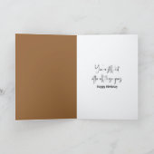 誕生日おばあさんが扇風機で冷やかす カード (内部)