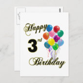 誕生日おめでとうございます ポストカード (正面/裏面)